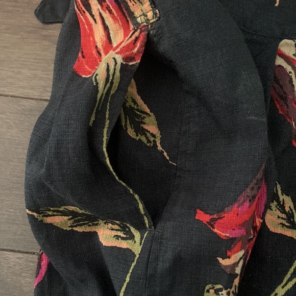 DRIES VAN NOTEN floral silk linen bubble miniskirt, black and pink, size 34 - Picture 6 of 14